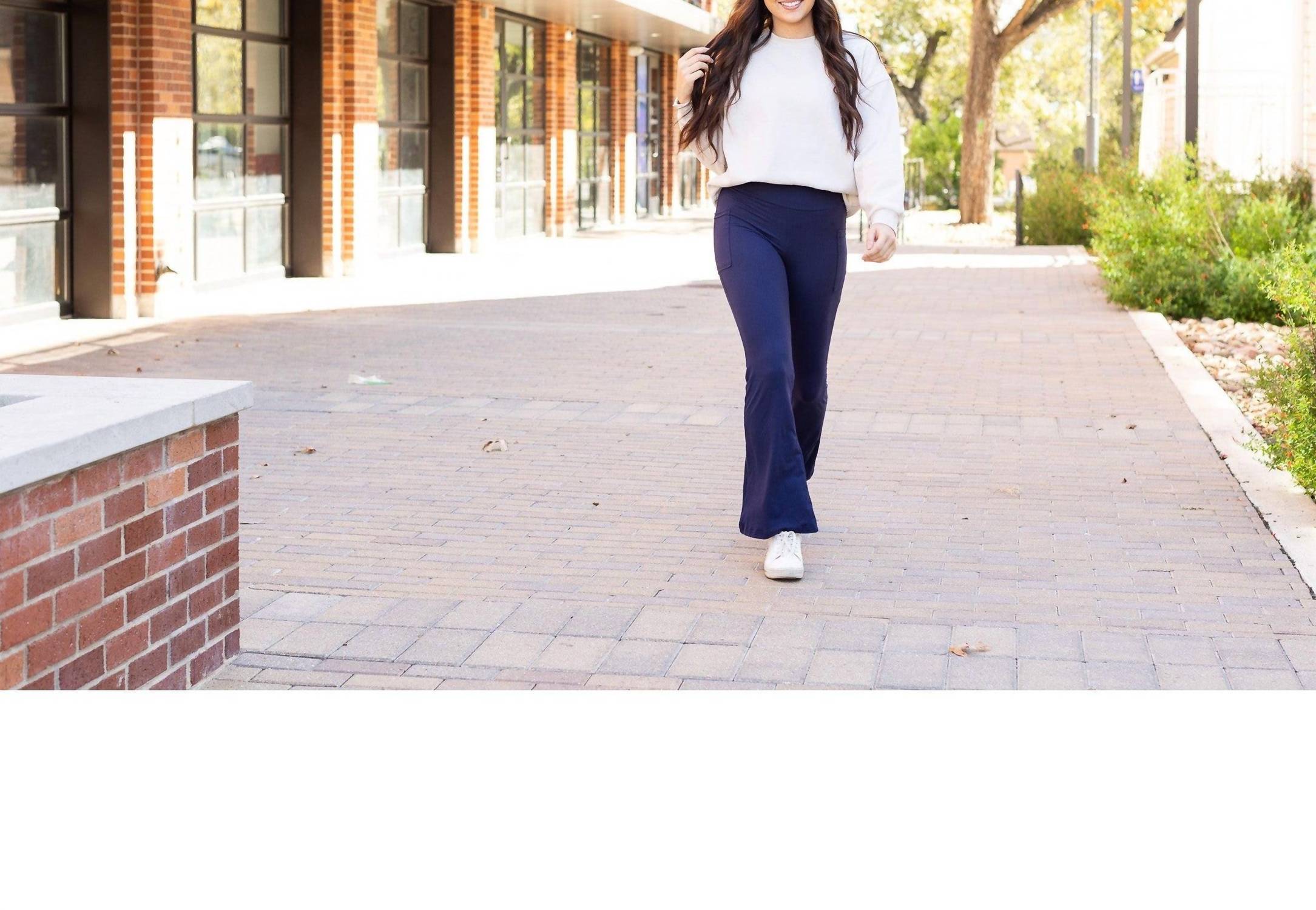 Julia Rose Mila Bootcut Leggings With Pockets in navy - women's pants - view 6