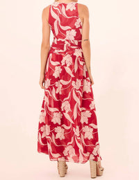 Misa Los Angeles Imogen Maxi Dress in cherry flora - women's dress - alternate view