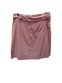 Virginia Taylor Women's Seersucker Skirt in red stripe - women's skirt - detail view