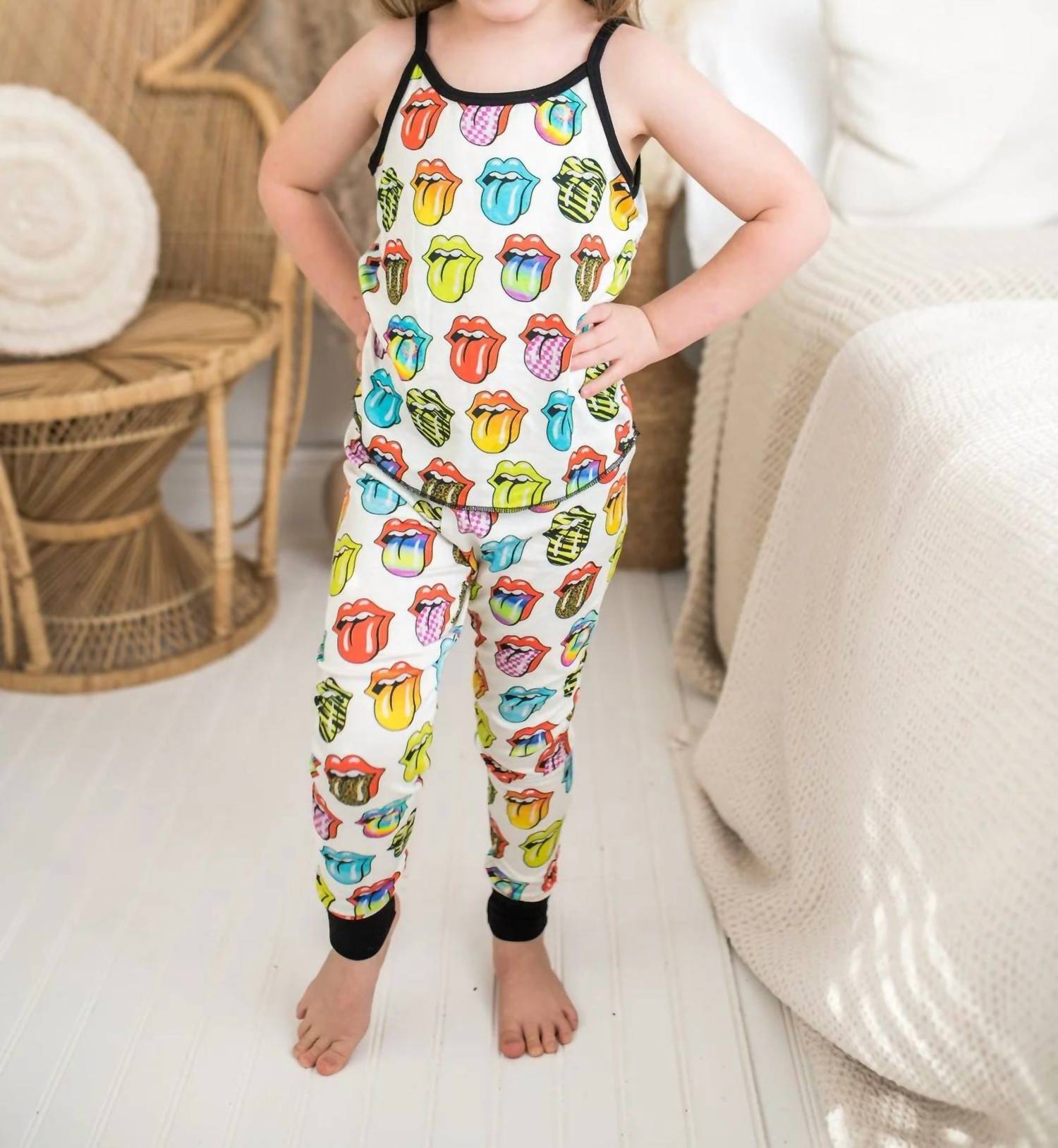 Rowdy Sprout - Kids Rolling Stones Tank Bamboo Thermal Set