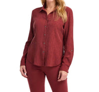 Fdj - Roll-Up Sleeve Crinkle Shirt