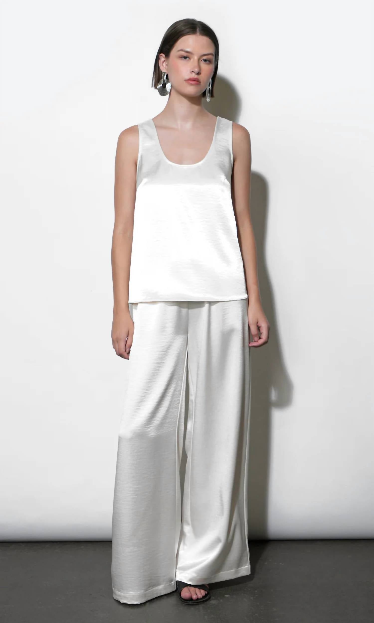 Greylin - Cora Easy Satin Wide Leg Pants