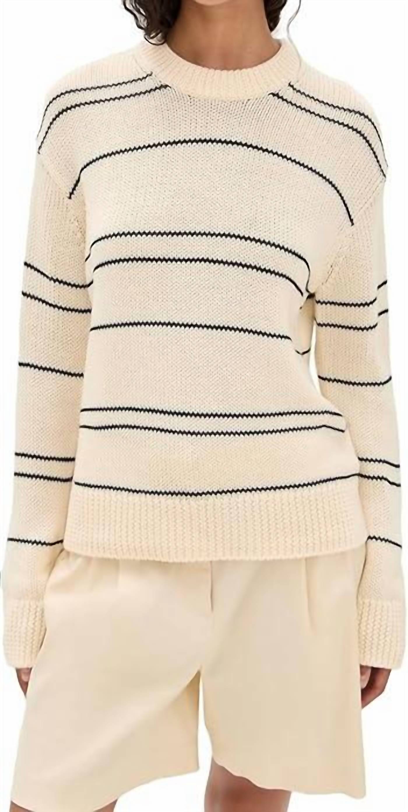 Vince - Variegated Stripe Crew Neck Sweater