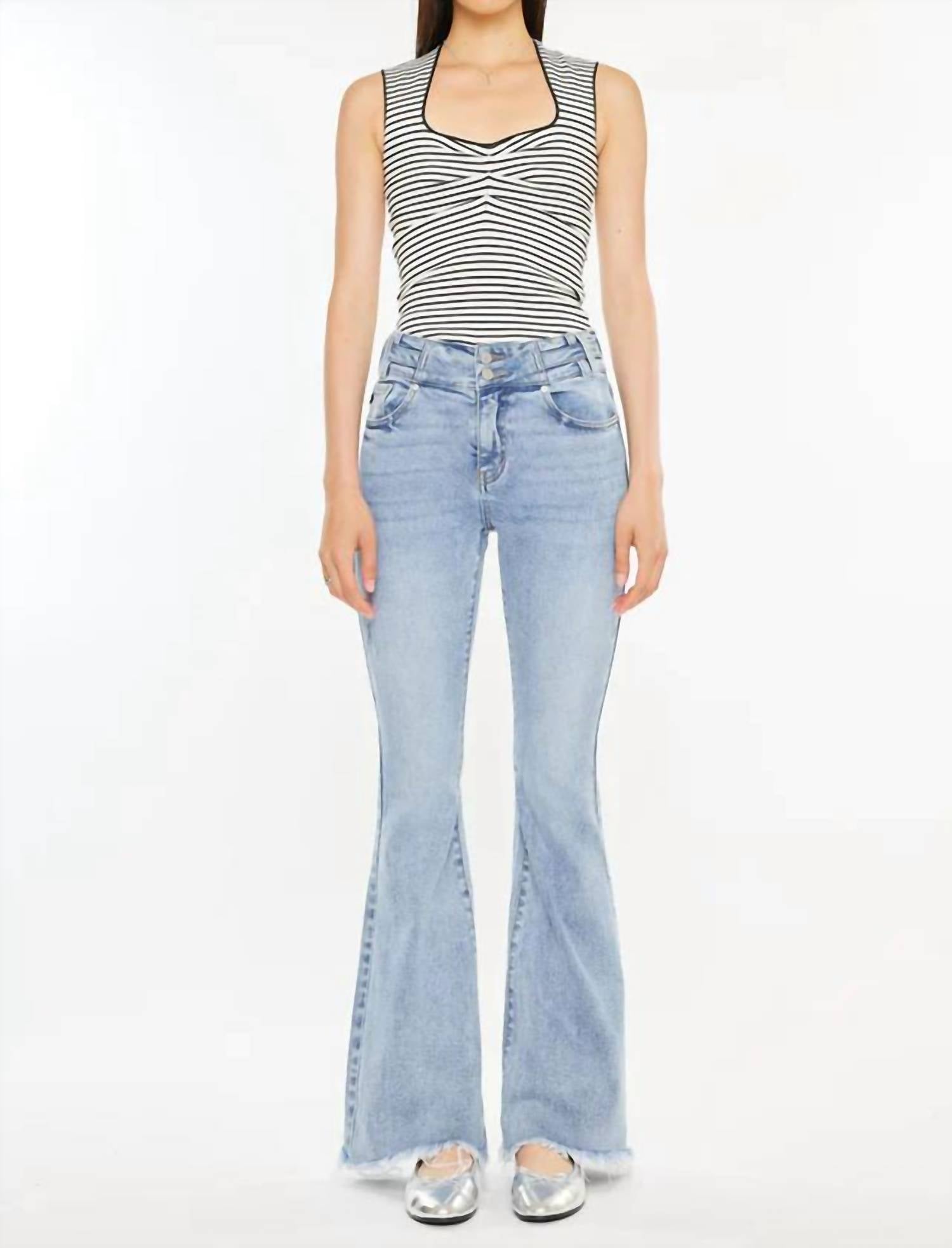 Kancan - Jazmin High Rise Flare Jeans