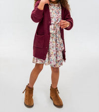 Mayoral - Girls' Metallic Knit Cardigan