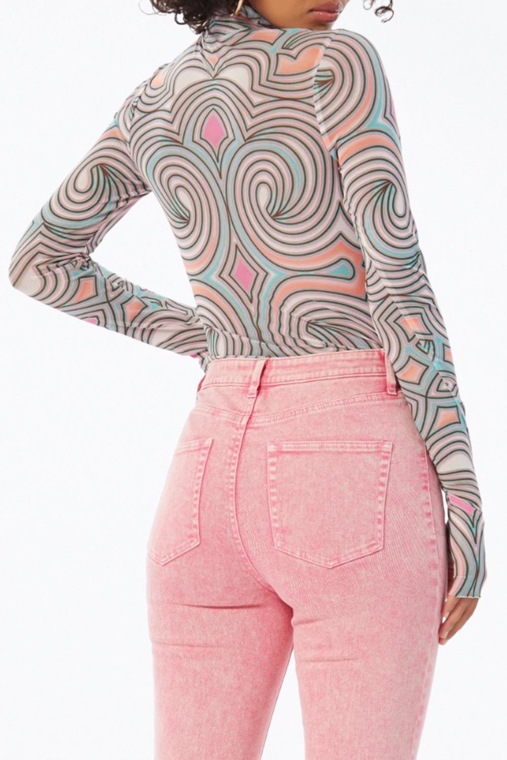 ZADIE POWER MESH TURTLENECK TOP