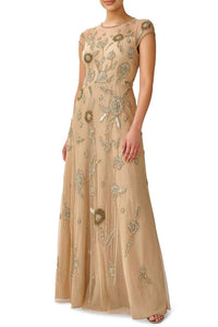 Aidan Mattox - Women's Beaded Mesh Dress