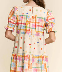 J.Nna - Amabel Summer Mixed Print Dress