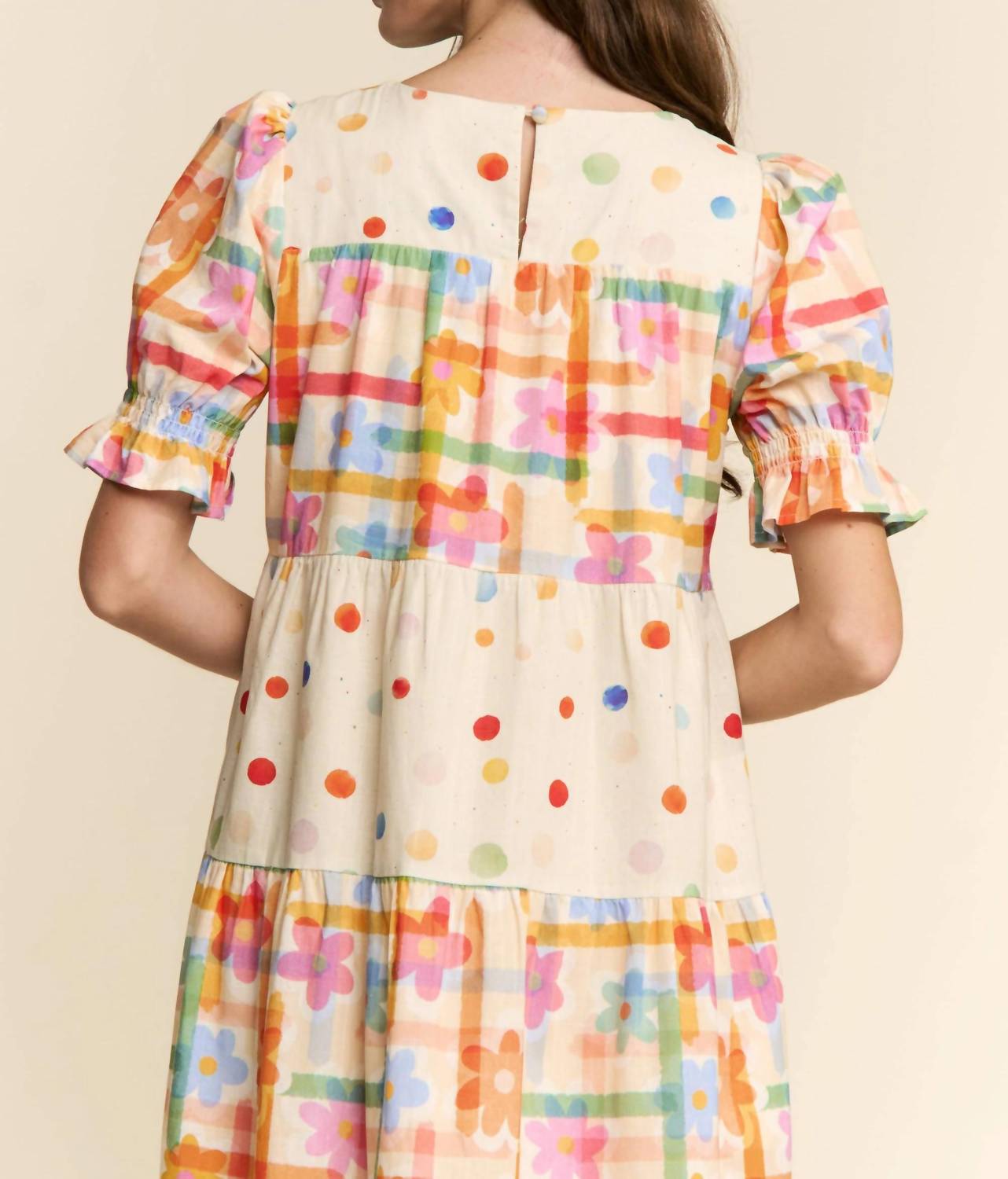 J.Nna - Amabel Summer Mixed Print Dress