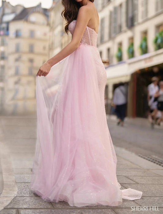 Sherri Hill - Strapless Pearl Sequin Gown