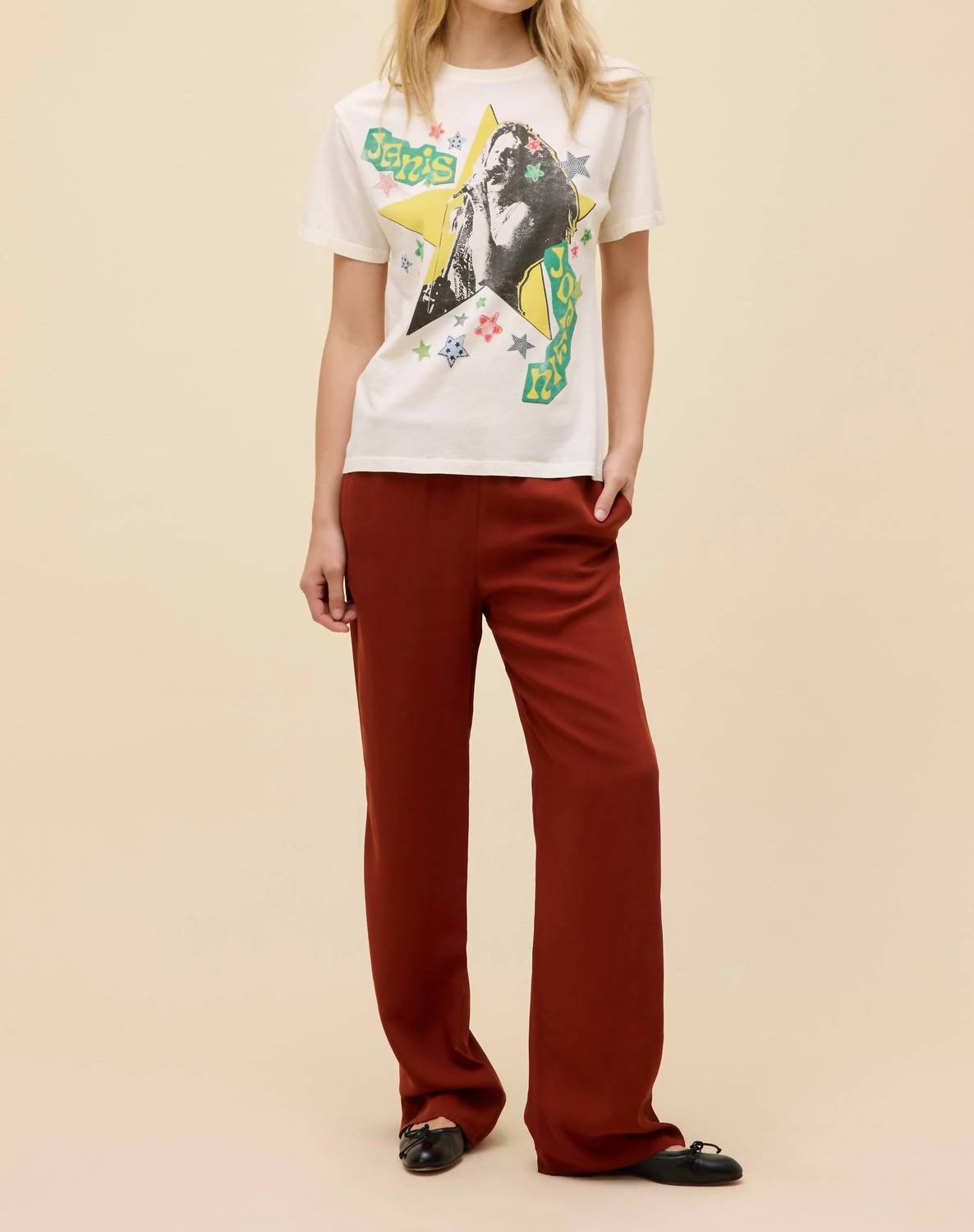 Daydreamer - Janis Joplin Scrapbook Art Boyfriend Tee