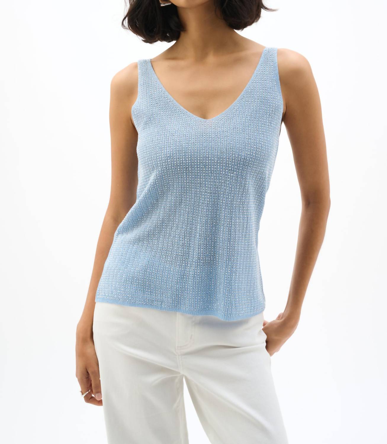 Joseph Ribkoff - Metallic Rhinestone Camisole Tank