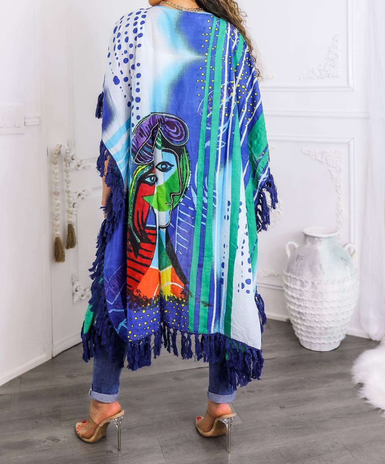 Surelymine - Art Revealed Fringe Kimono