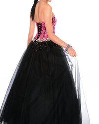 Precious Formals - Sequin Corset Lace-up Back Ballgown