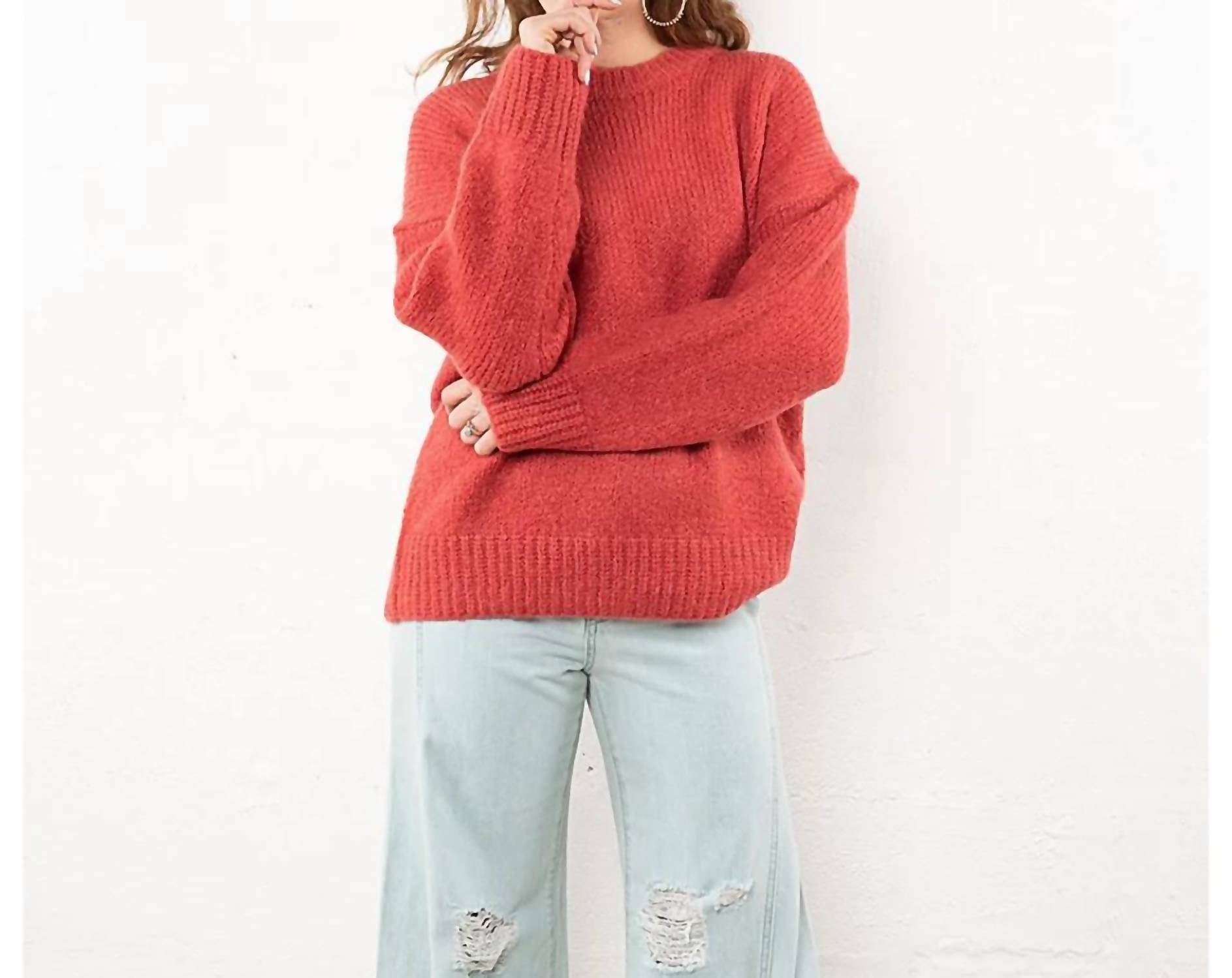 SAGE THE LABEL Secret Language Sweater in spice - women's sweater
