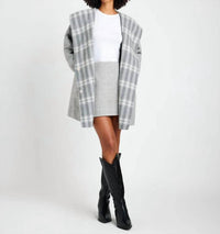 Splendid Eli Reversible Coat in grey check - women's jacket - view 4
