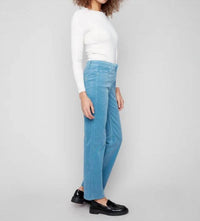 CHARLIE B Straight Leg Corduroy Pants in oxford - women's pants - alternate view
