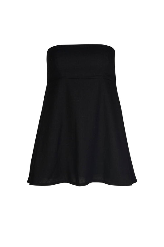 Soah - Women's Milan Linen Blend Strapless Top