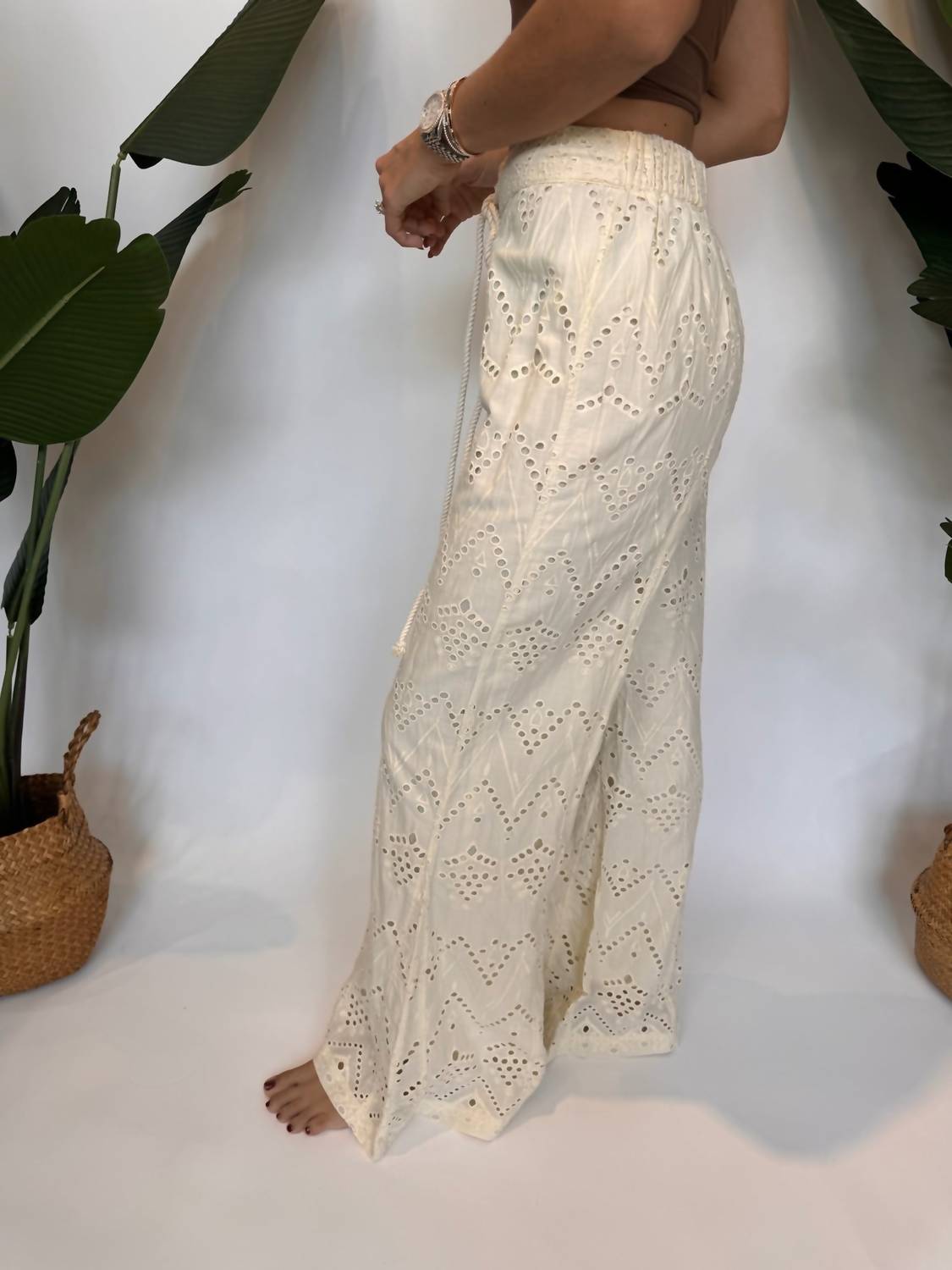 Free People - Emma Embroidered Pants