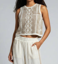 Dex - SLEEVELESS KNIT REVESIBLE TOP