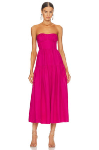 Shona Joy - Joanine Strapless Ruched Midi Dress