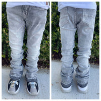 JORDAN CRAIG Kid's Clean Wash Jeans in cement wash - kids' jeans - detail view