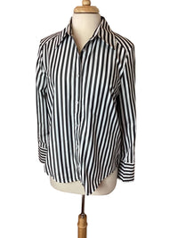 Tea & Cup - Women's Long Sleeve Striped Blouse