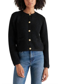 STEVE MADDEN Fantino Sweater Jacket in black - women's cardigan