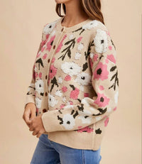 Anniewear - Floral Textured Cardigan