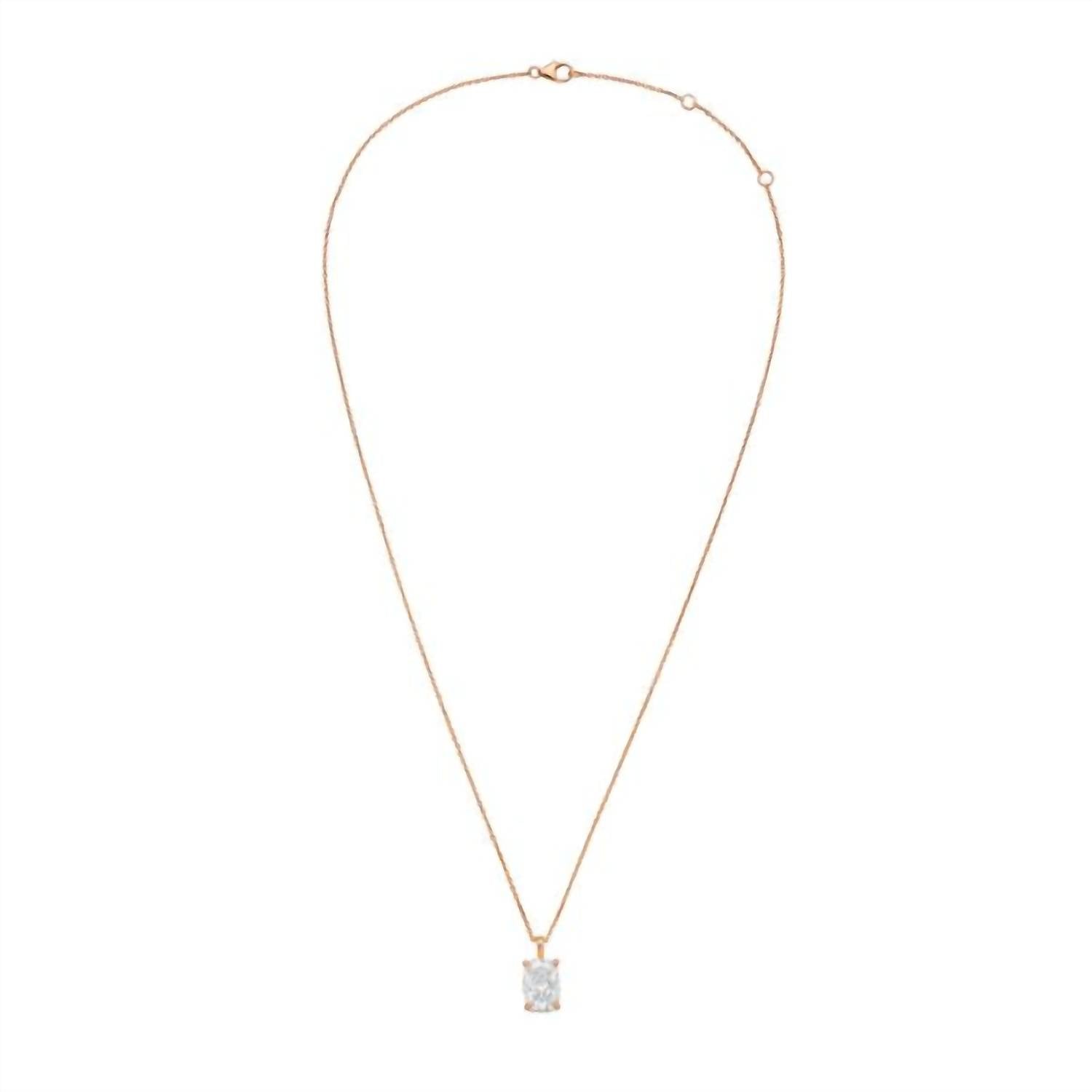 Diana M Jewels - Lab-grown Cushion Diamond Pendant Necklace - 9.00 Ct On Solid Bail