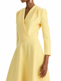 Oscar De La Renta - Three-quarter Sleeve Midi Day Dress