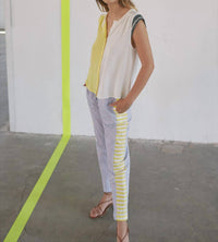 Sita Murt - Color Block Mixed Media Top