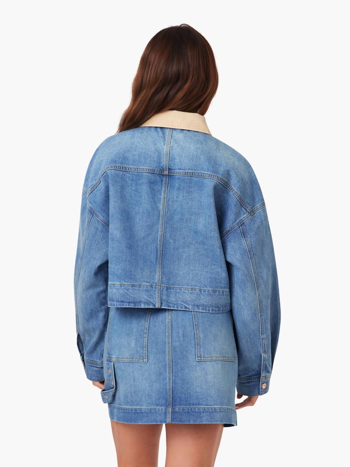 Habitual Utility Denim Jacket in cove - women's jacket - alternate view