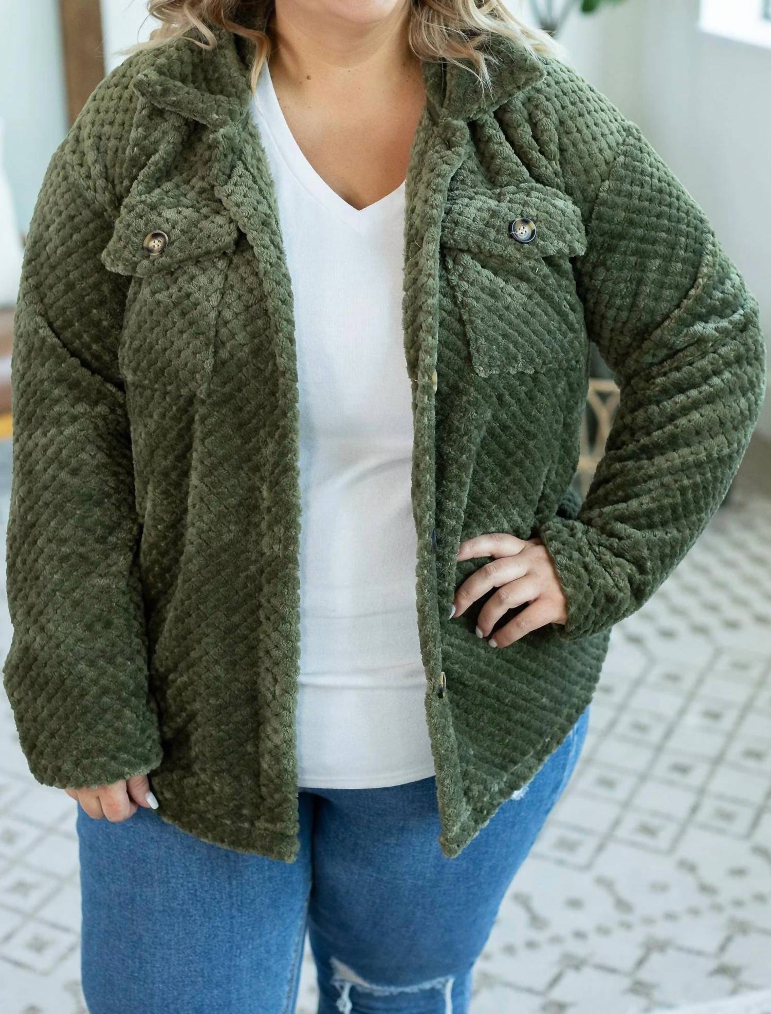 Michelle Mae - Fleece Shacket