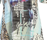 Jess & Jane Women's Iris Double Knit Cold Shoulder Top in colorful sublimation - women's blouse - view 4