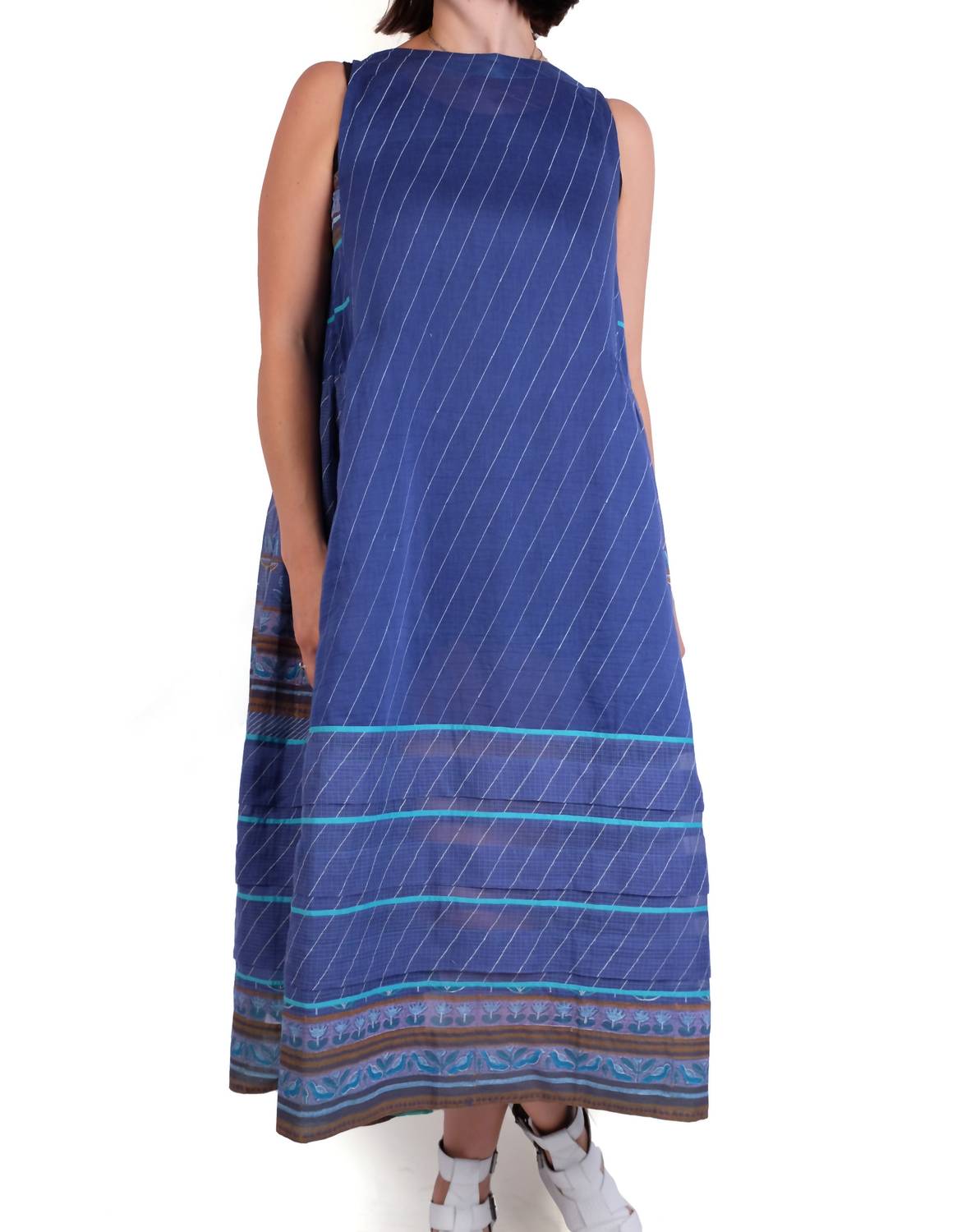 Eka Design Studio - Sleeveless Hand Painted Maxi Dress