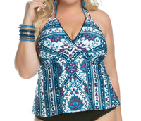 Becca - Plus Size Inspired Halter Tankini Top