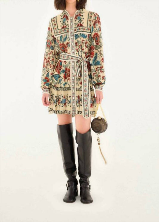 Farm Rio - Francesca Long Sleeve Mini Dress