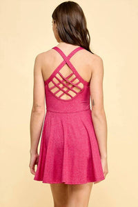 Tcec - Fit Femme Athletic Mini Dress With Strappy Back