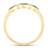 Diana M Jewels Women's Oval Natural Alexandrite Fashion Ring (0.45 Ct) - Delicate in 18k yellow gold - women's jewelry - detail view
