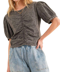 And The Why - Give Us Time Shirring Top