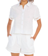 ALLISON NEW YORK ELISE SHORTS in white - women's shorts - view 5