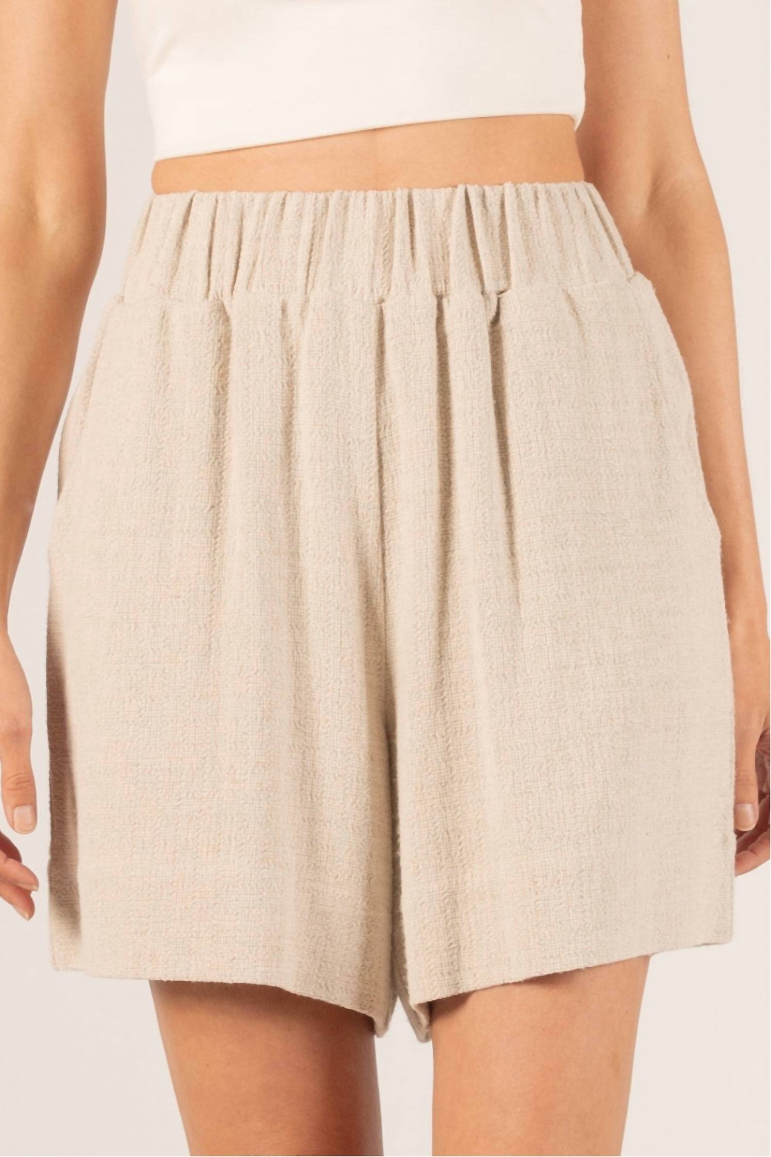 P.Cill - Linen High Waisted Shorts
