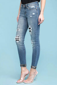Judy Blue - Camo Patch Skinny Denim Jeans