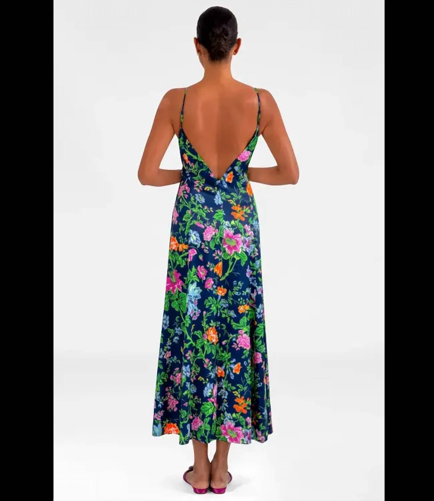 Gretchen Scott - Sway and Twirl English Garden Spaghetti Strap Midi Dress