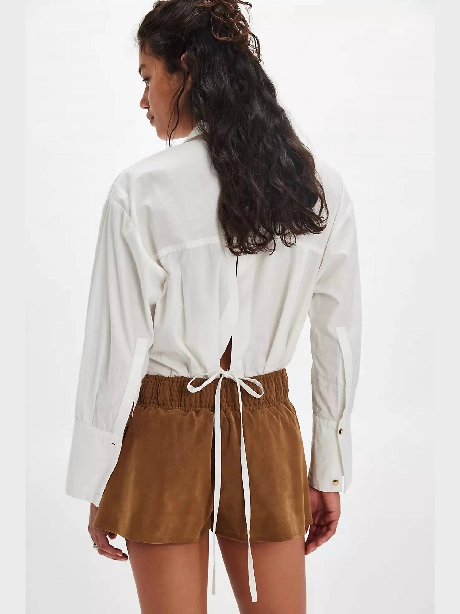Free People - Paradise Found Suede Skort