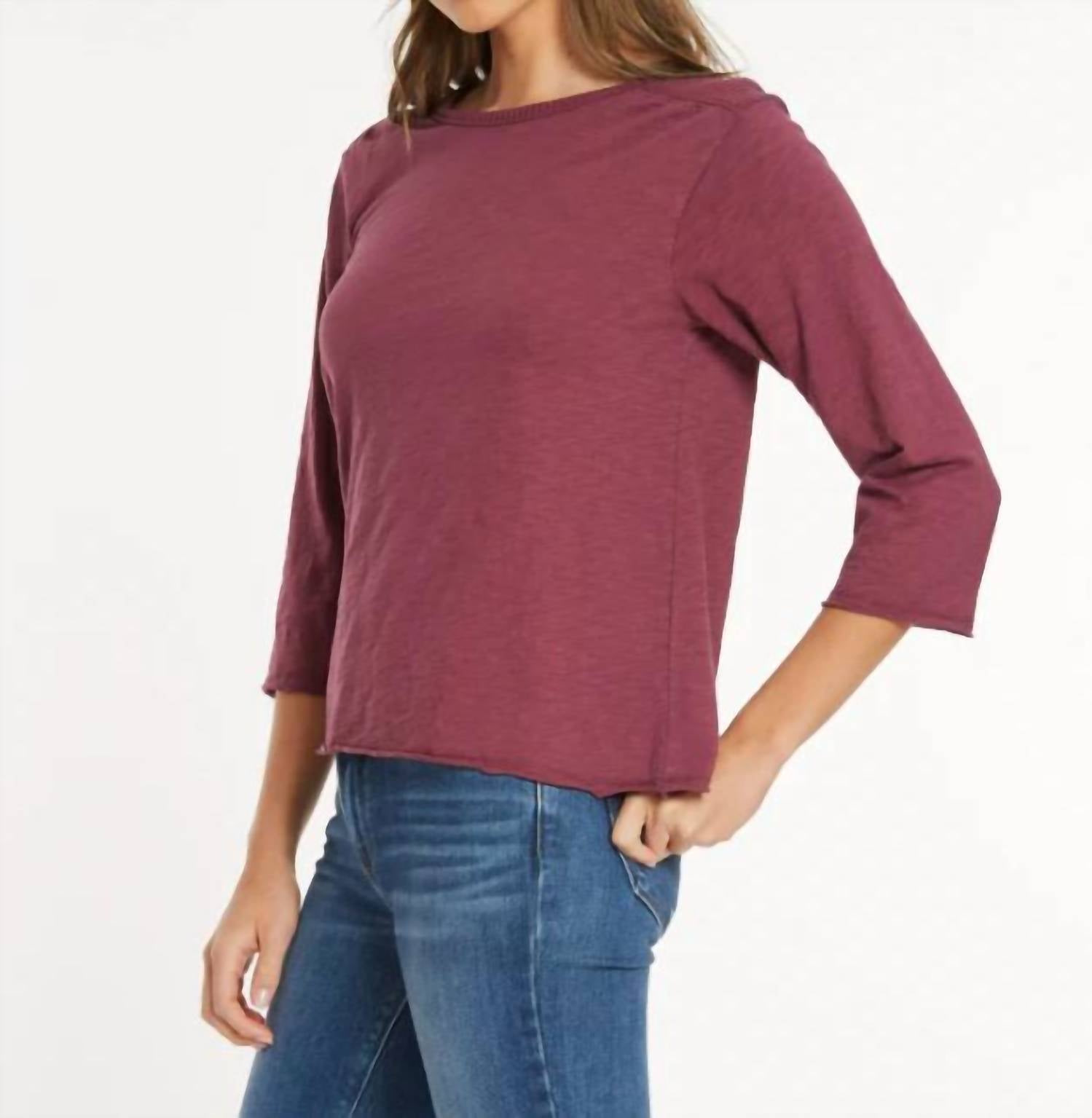 Mododoc - Waffle Mix Open Crewneck Tee