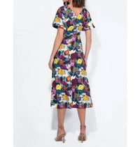adelyn rae Elinda Ruched Front Midi Dress in multi - women's dress - alternate view