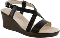 Sas - Women's Delight Cross Strap Wedge Sandal - Wide
