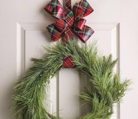 Mudpie - Tartan Bow Metal Wreath Hanger
